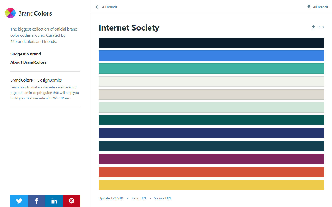 A curated collection of official brand hex color codes.