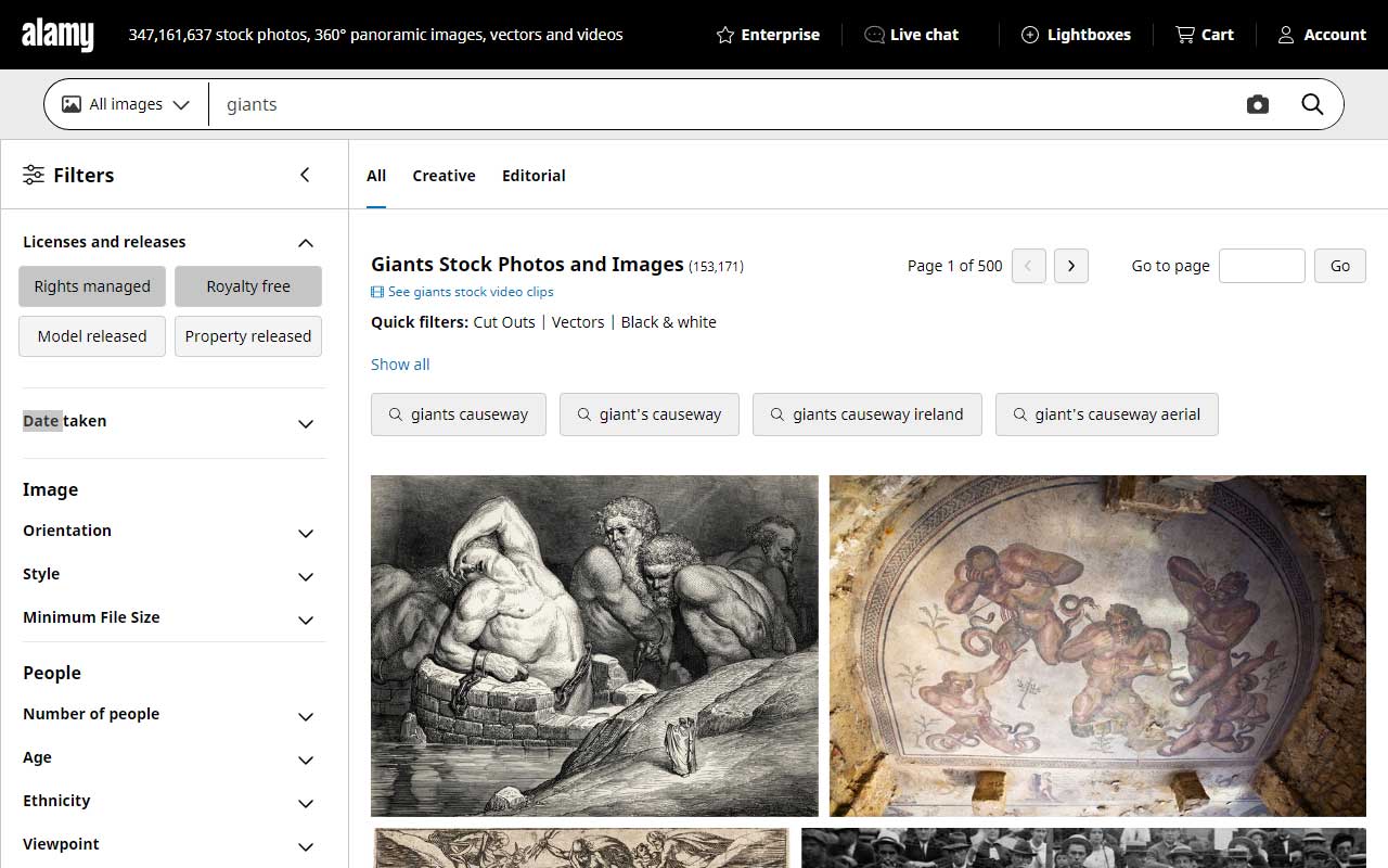 Explore an extensive platform offering a diverse collection of stock photos, videos, and vectors sourced from photographers and agencies in 173 countries.