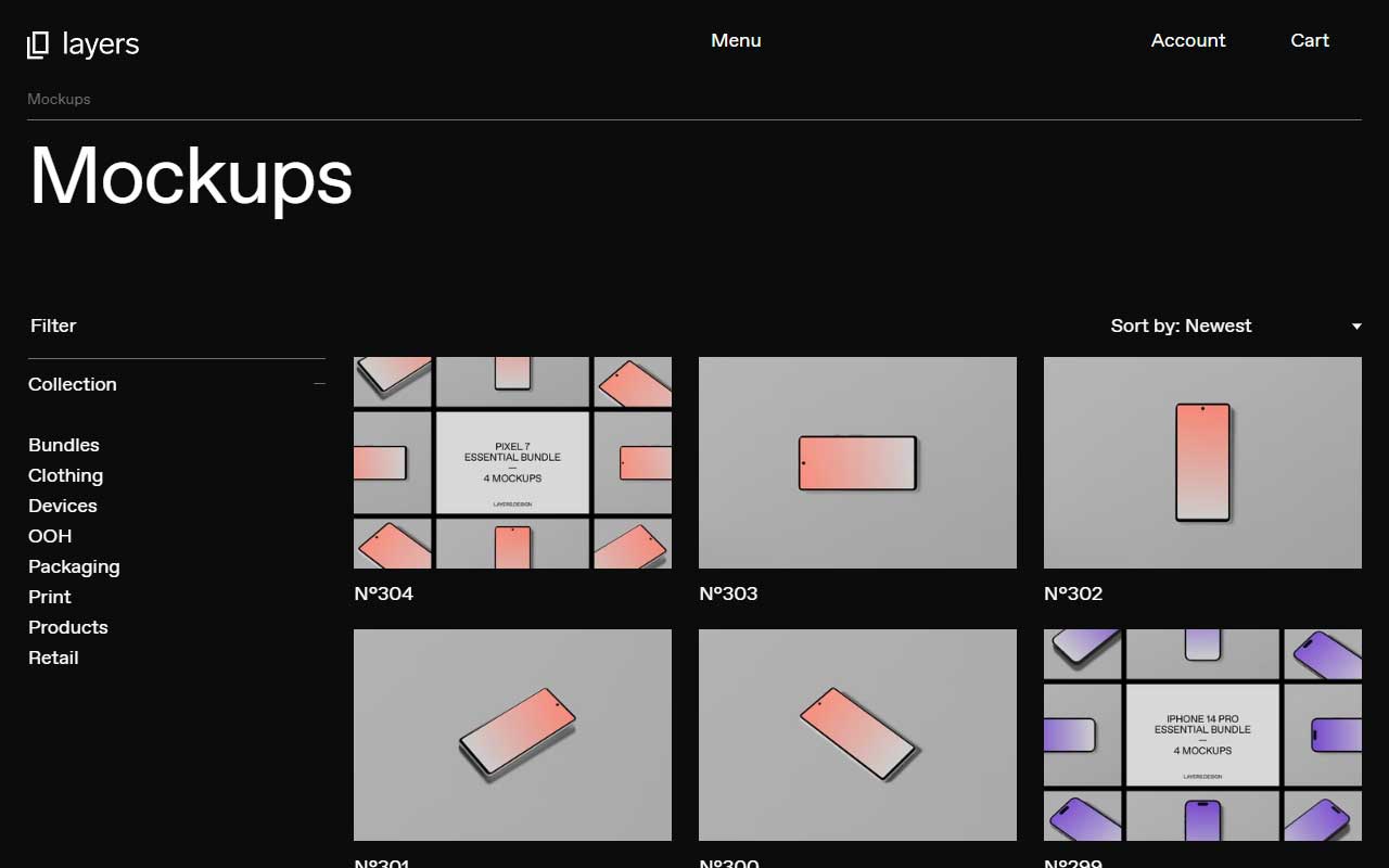 A minimalistic site that is home to a collection of realistic and exclusive mockups. Straight to the point.