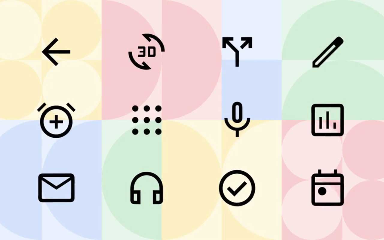 Get access to a library of Google icons for common actions and items.