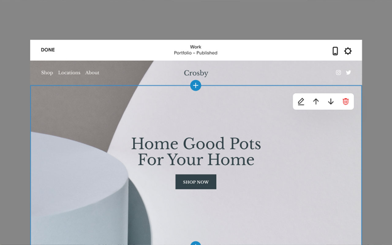 A clean and easy option for getting a portfolio site online quickly, with built-in hosting, templates, and no code required.