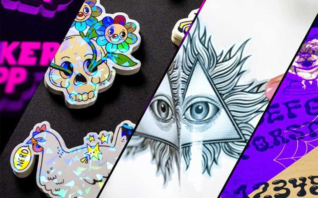 On-demand custom sticker printing platform offering a wide selection of materials, finishes, and fully customizable die-cut options.