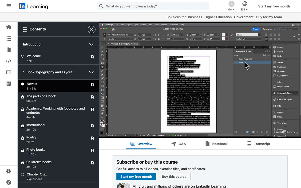 Online learning platform offering a vast library of professional development courses across business, technology, and creative fields.