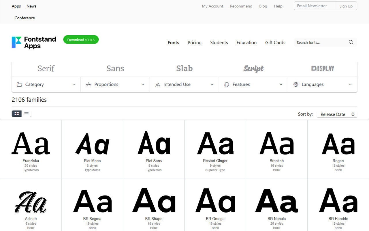 An innovative platform that allows users to try premium fonts, then rent for a specific amount of time.