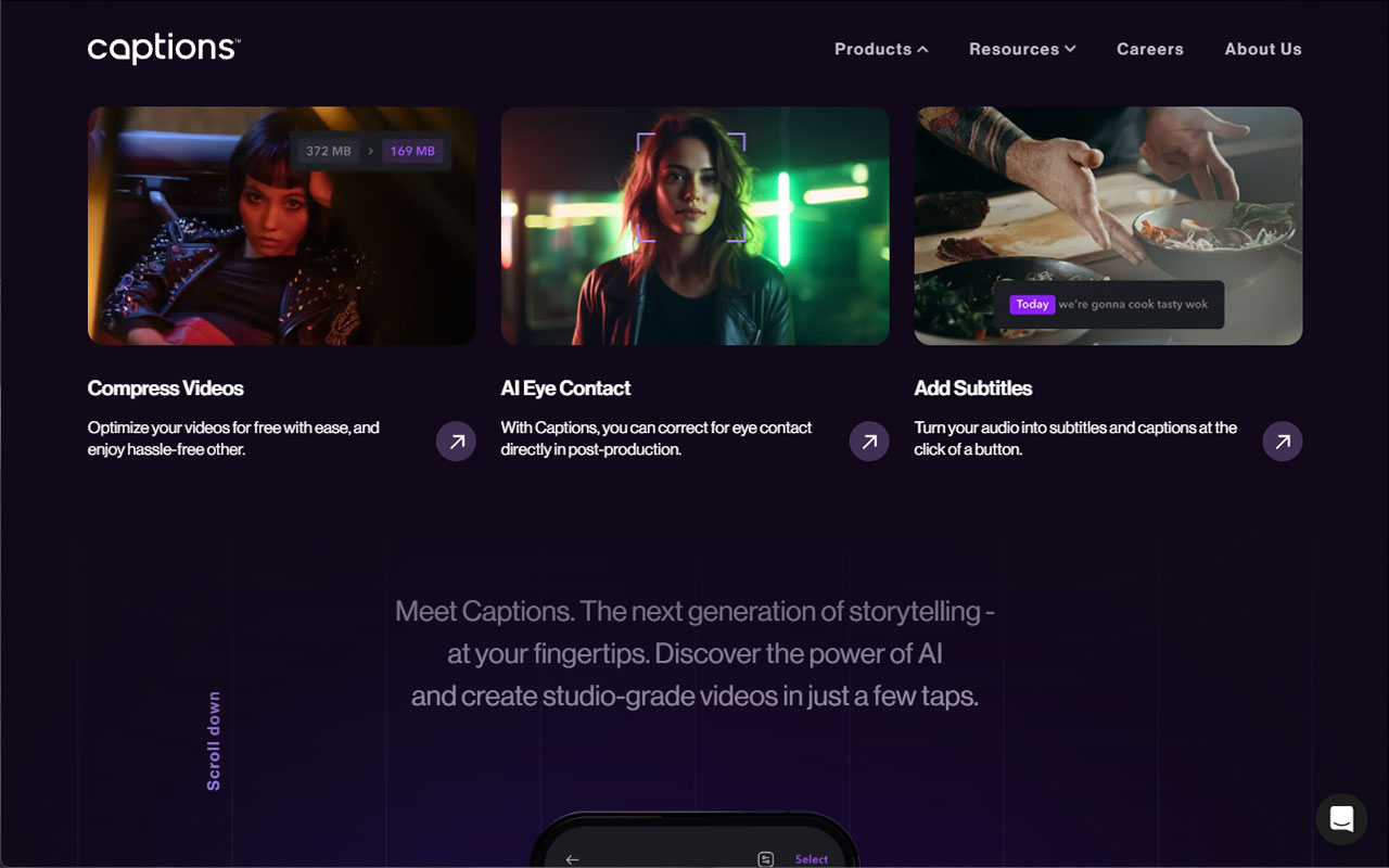 An AI-first creative studio for video editing, built with tools for fast, polished content.