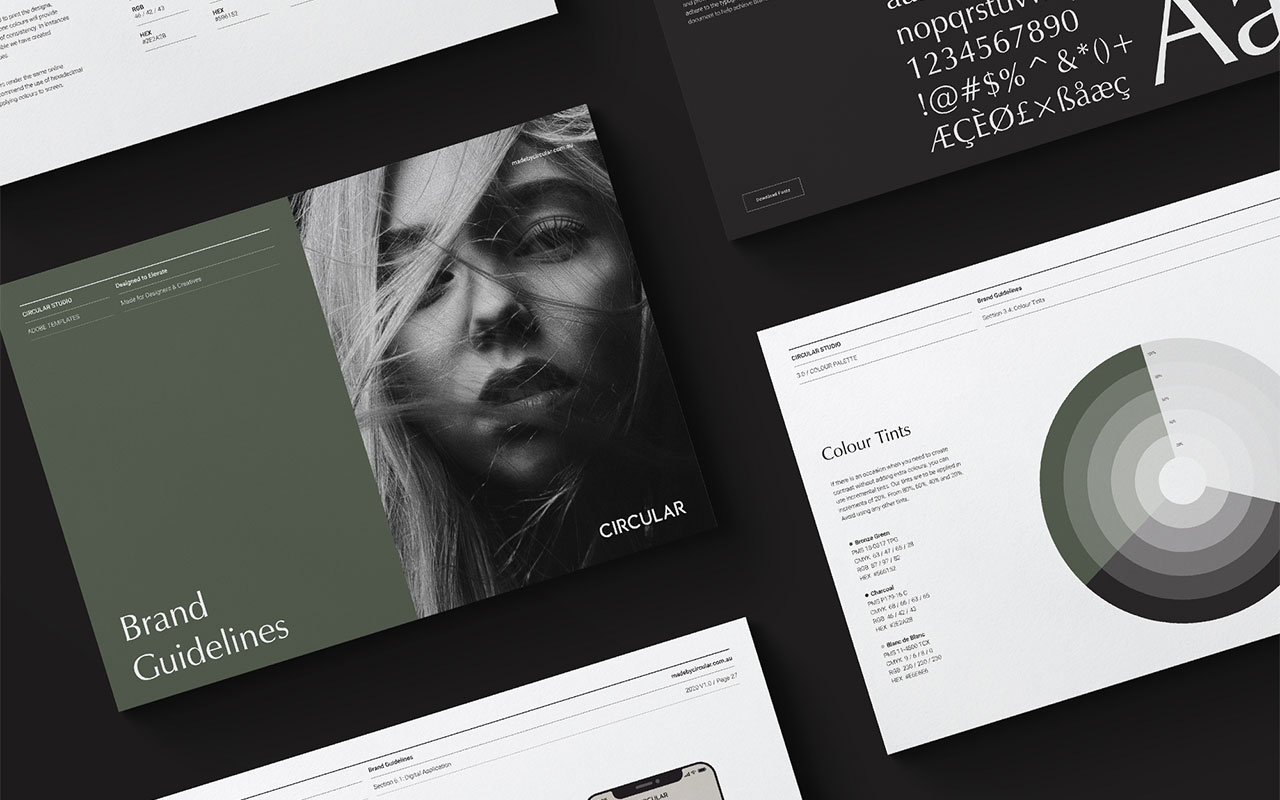 Pro-grade brand guideline templates to help designers create cohesive and polished brand identities.