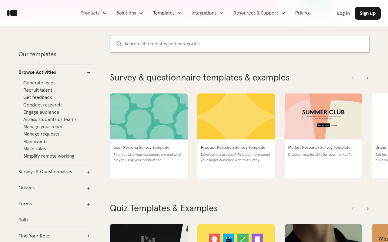 An intuitive online form builder for creating engaging surveys, quizzes, and forms.