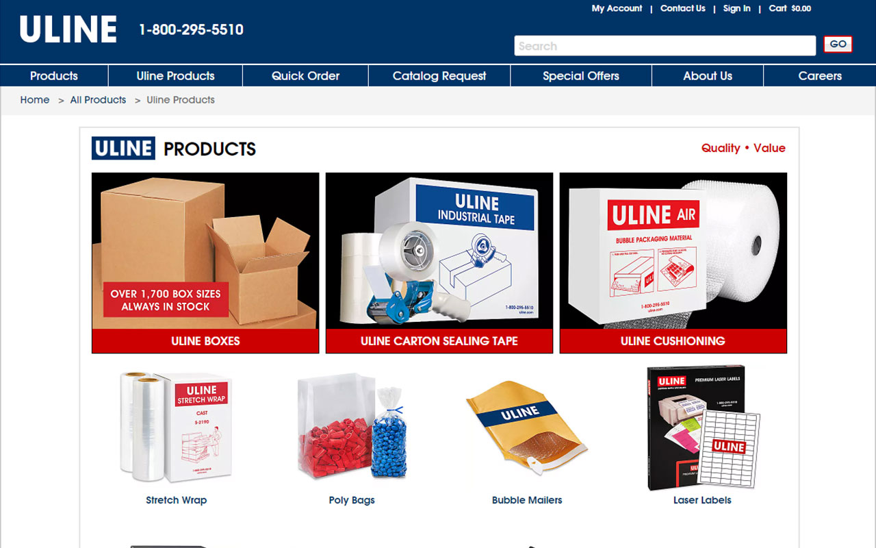 Explore an expansive selection of industrial and packaging supplies, with specialized on-demand printing and packaging services for practical business solutions.