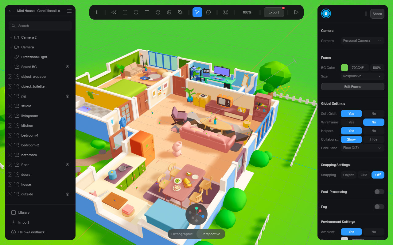 A 3D design and collaboration tool that helps creators bring their ideas to life.