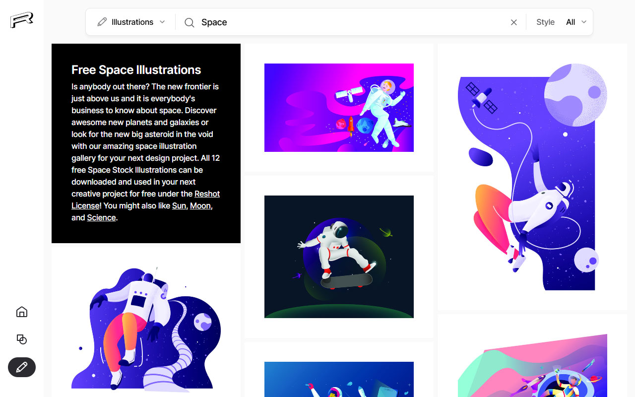 A collection of free graphics and illustrations, suitable for tight-budget projects.