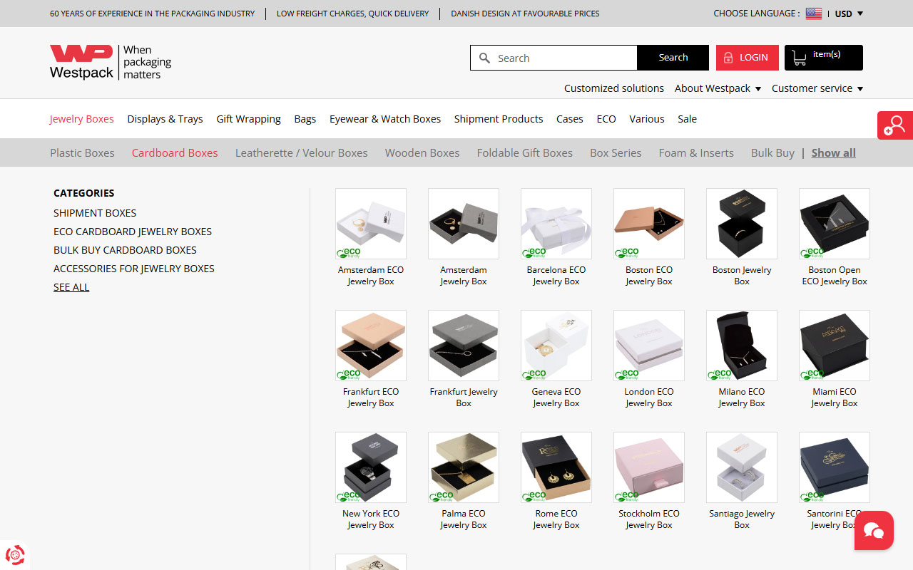 A premium jewelry packaging solutions with customizable solutions.