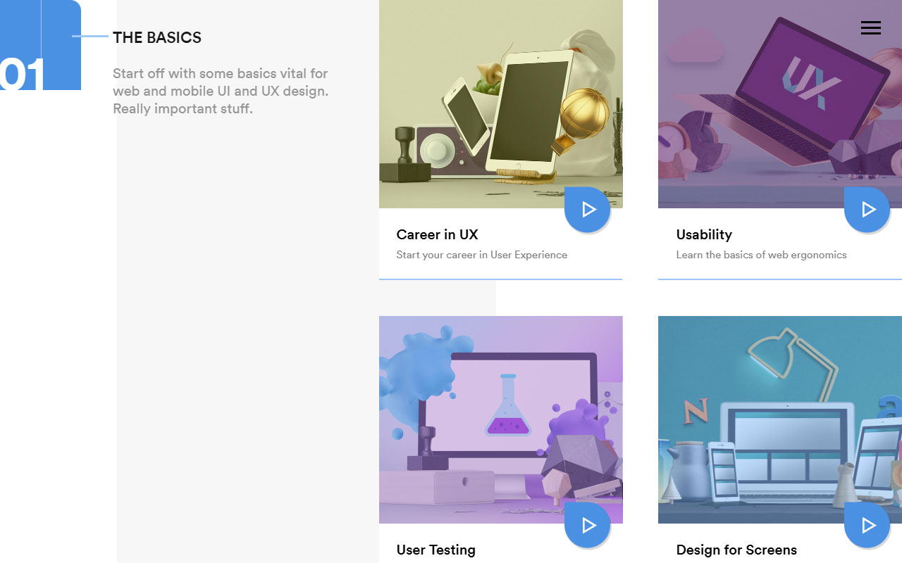 Comprehensive online courses in UX design, covering everything from basics to advanced techniques with real-world applications.