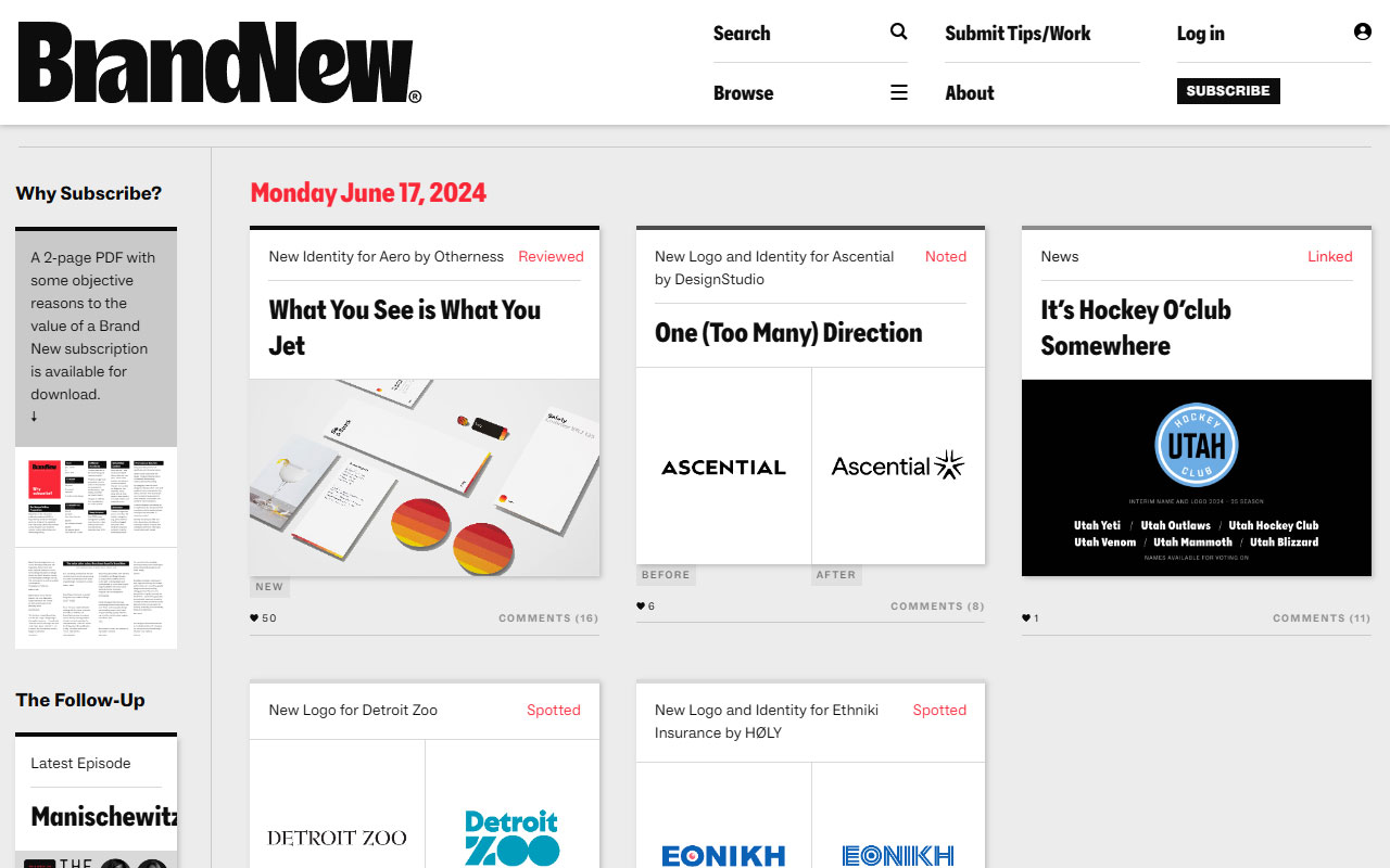 A blog dedicated to the critique and review of brand identity work.