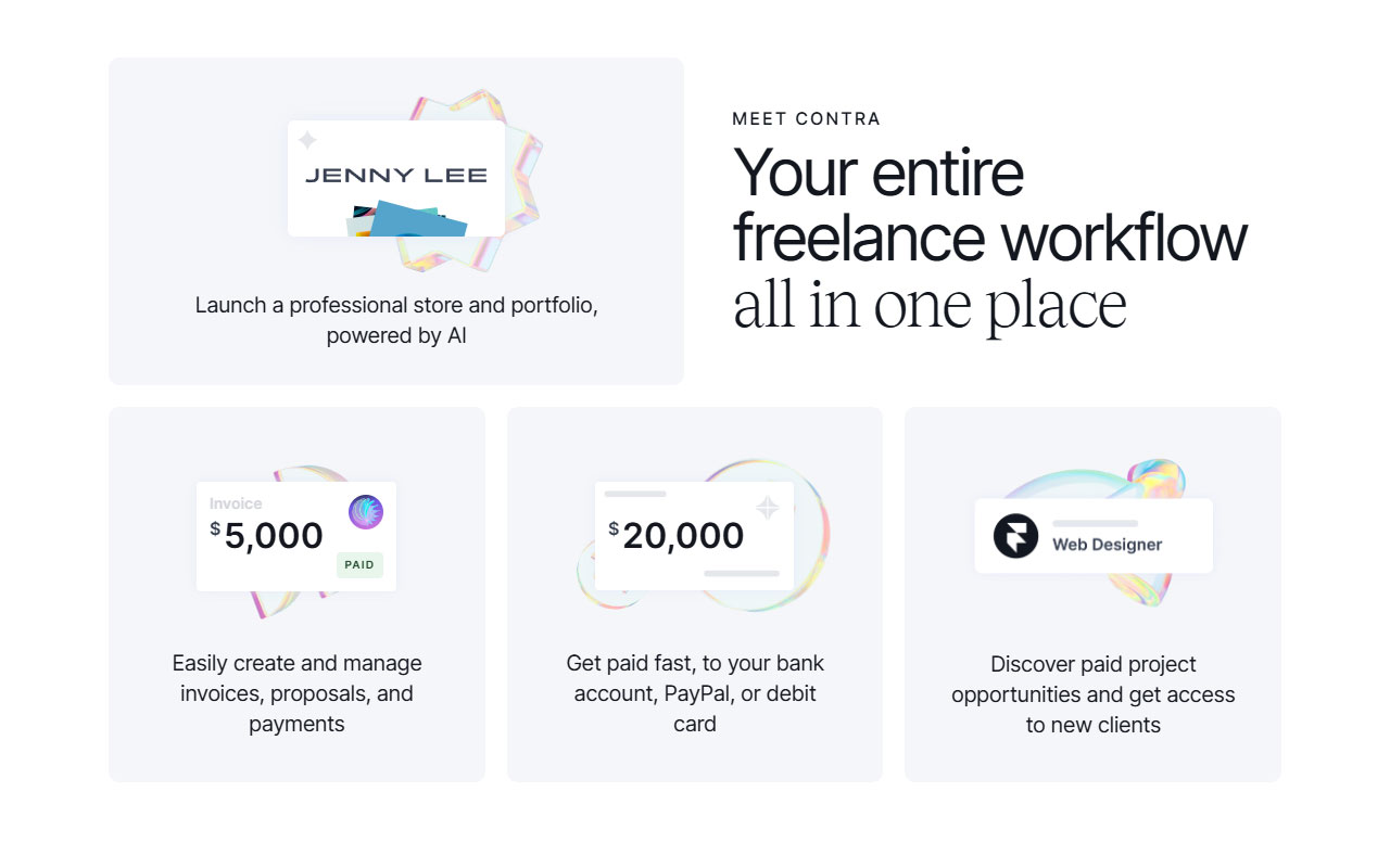 A platform for finding freelance projects, and hiring top talent, all commission-free.