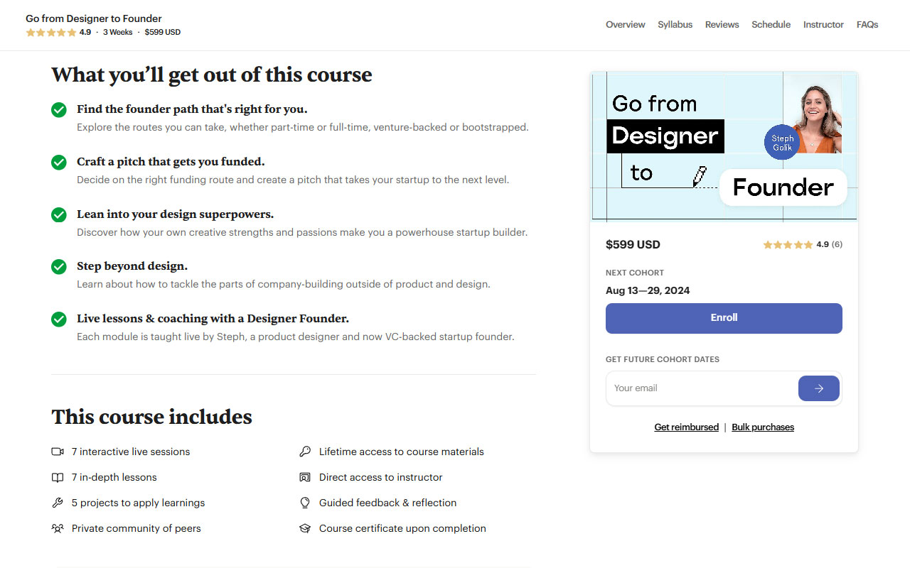 High-quality online learning experiences in design, marketing, AI, leadership, and business, connecting learners with expert instructors and vibrant communities.
