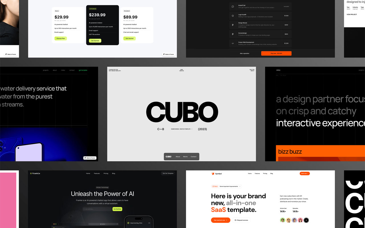 A no-code web design tool that combines layout, animation, and publishing—all in one live, browser-based editor.