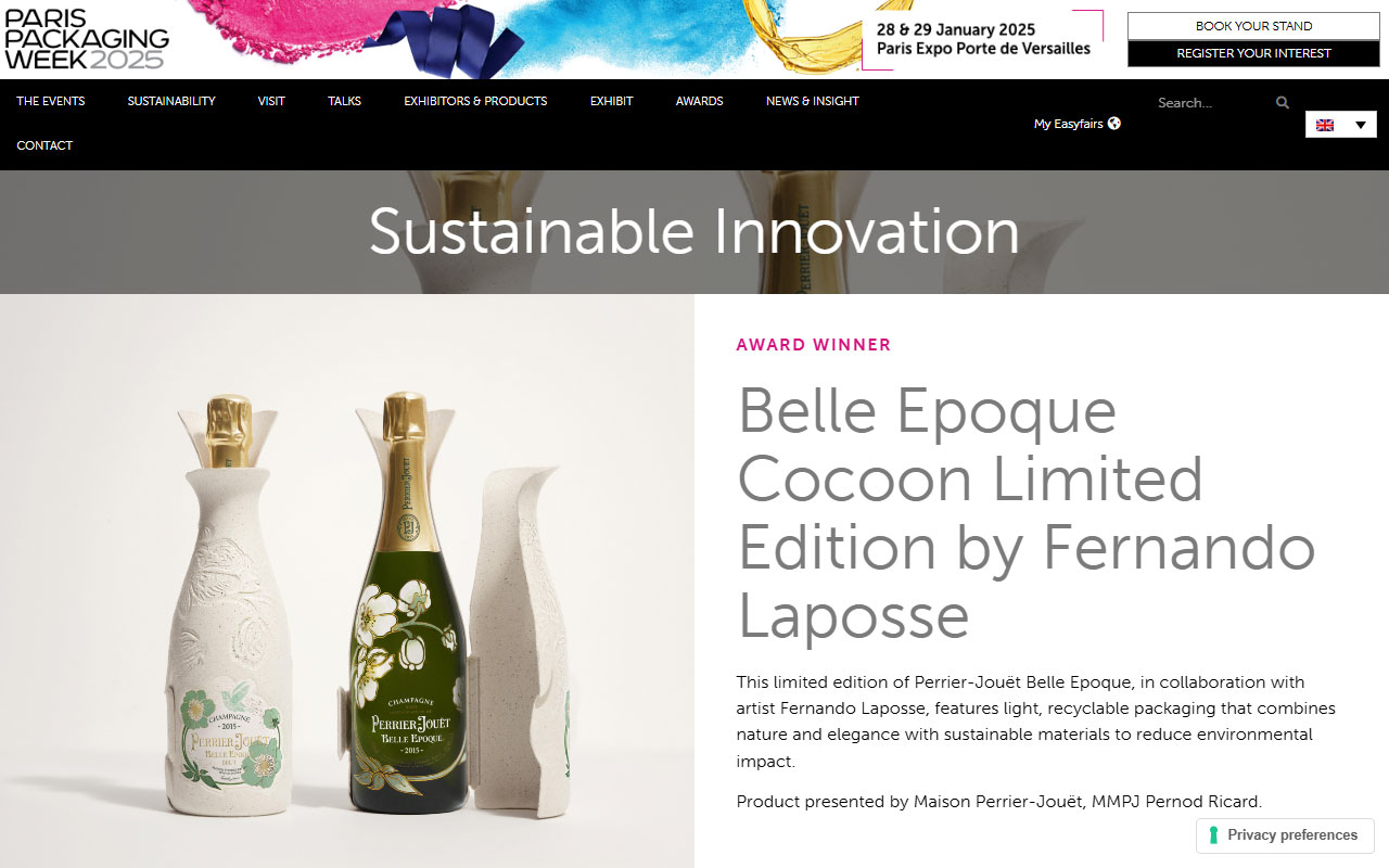 An annual event in Paris connecting designers and brands to explore innovations in beauty, luxury, and sustainable packaging.
