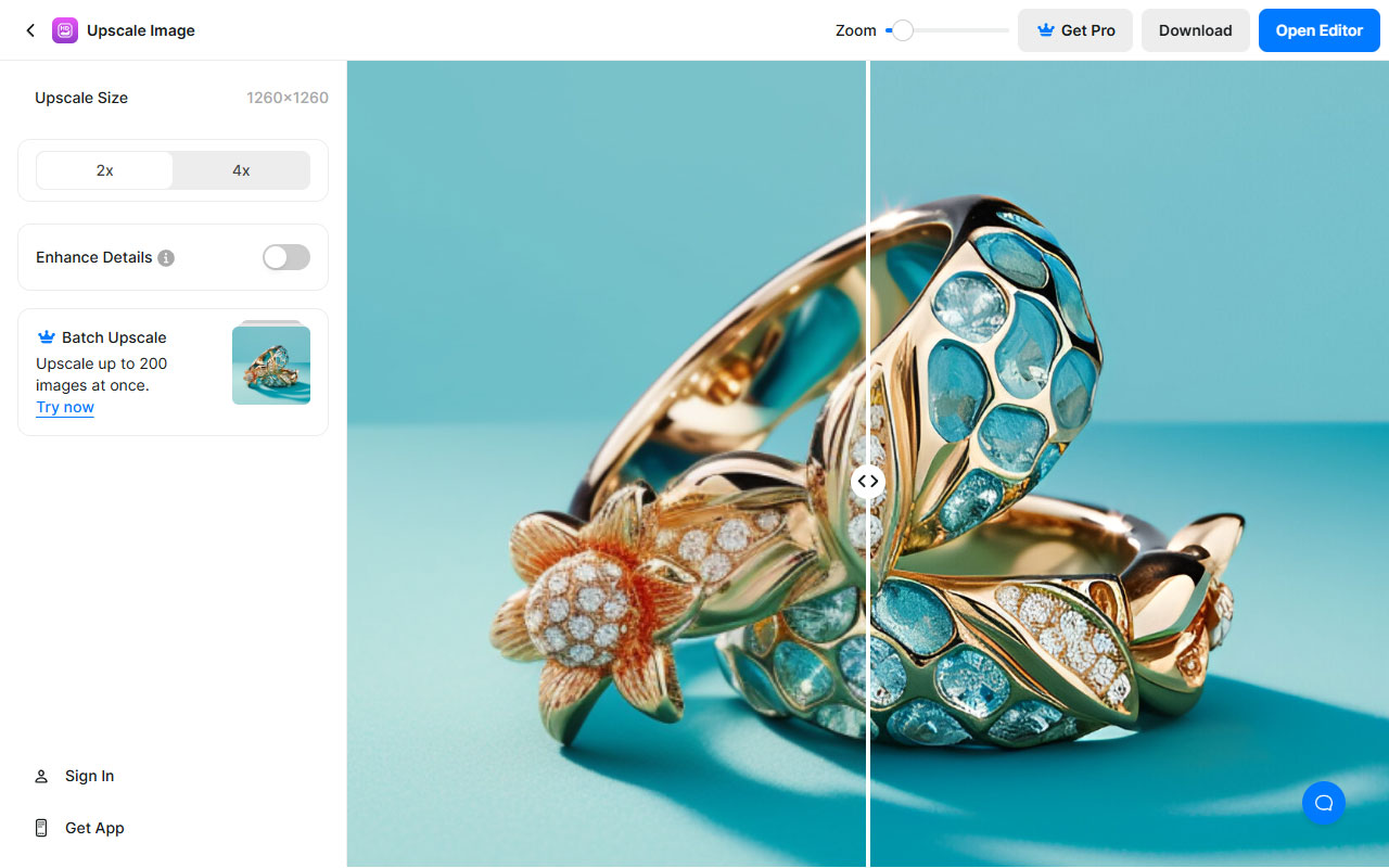 AI photo studio for product and social shots: clean background removal, image upscaler, template scenes, batch edits and high res exports.