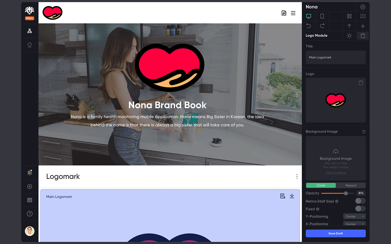Simplifies brand identity delivery with editable, shareable guideline pages and centralized assets.