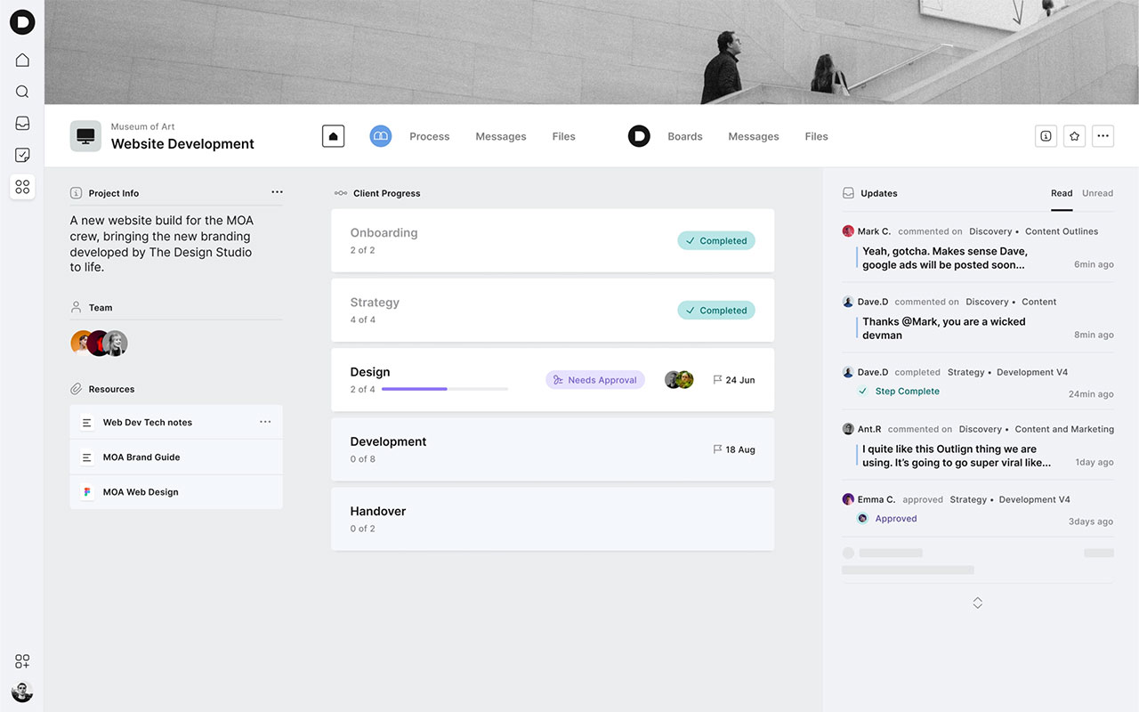 A process-driven project management platform designed for creative agencies to streamline workflows and enhance client collaboration.