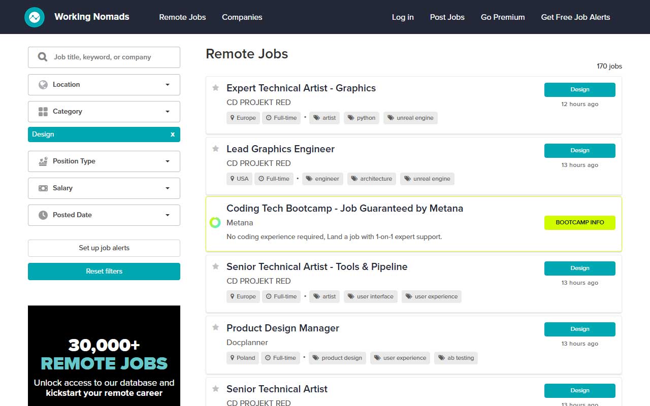 A clean, dependable feed of remote jobs for design, dev, and product people.
