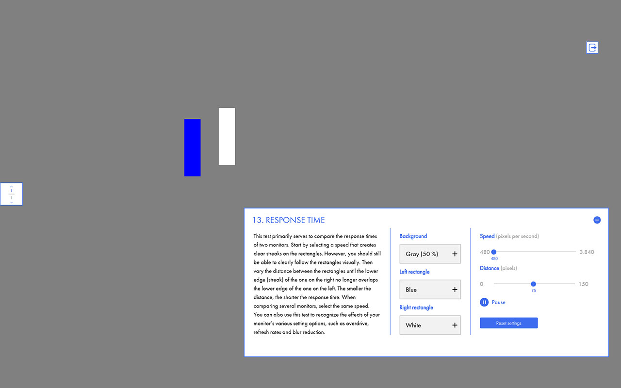 Free browser calibration and monitor test for defective pixels, uniformity, gamma, gradients, sharpness and color distances.